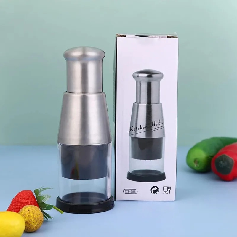 Manual Garlic Press - Stainless Steel Manual Garlic Chopper Press