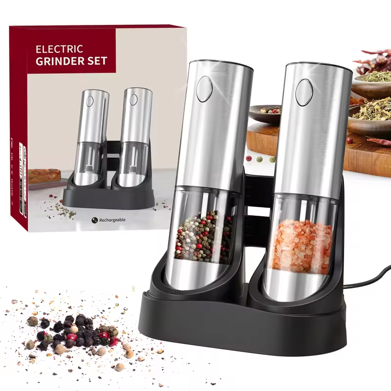 Kitchen Gadgets For Cooking - 1/2PCS Electric Salt And Pepper Grinder