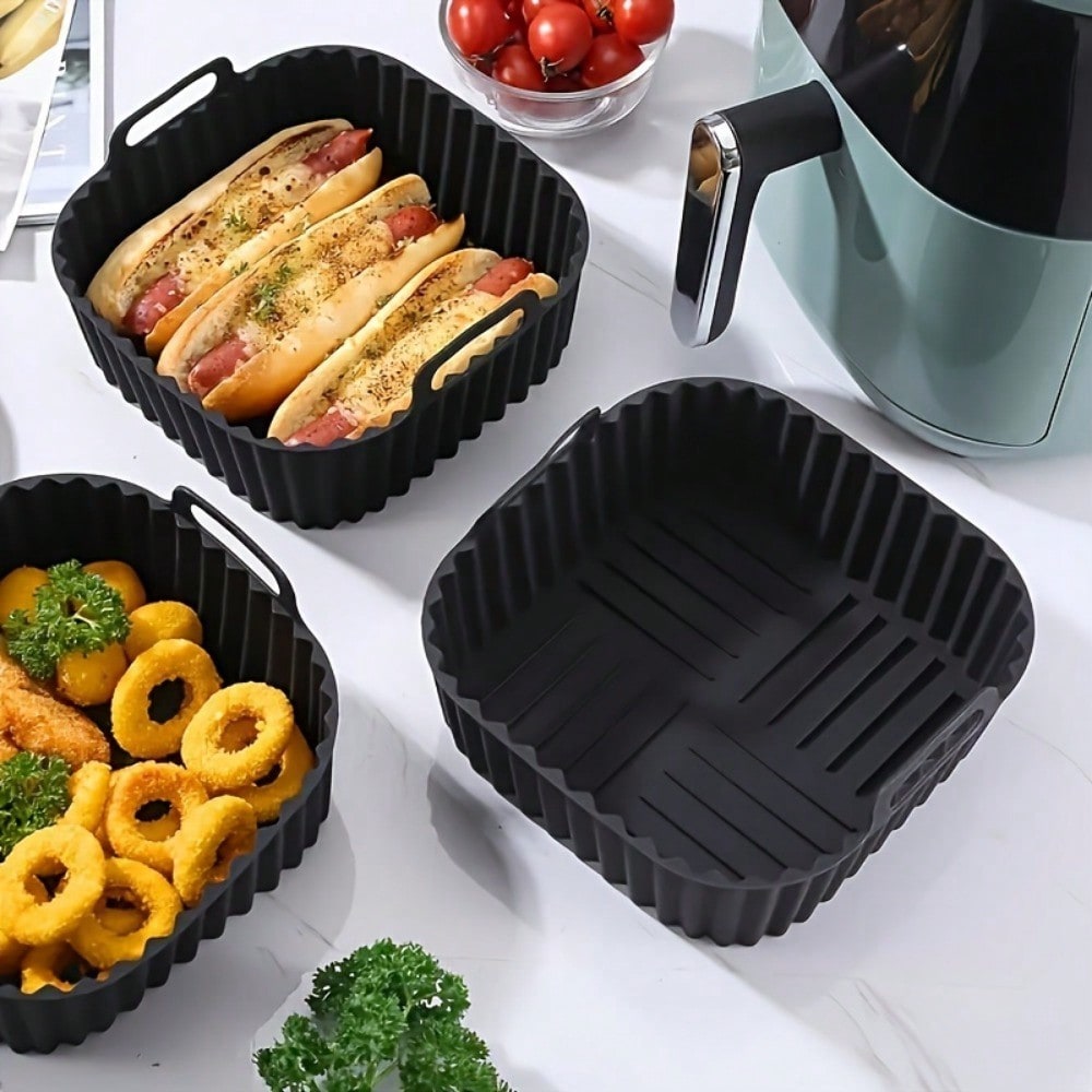 Kitchen Gadgets Plus - 1pc Reusable Silicone Air Fryer Liner,