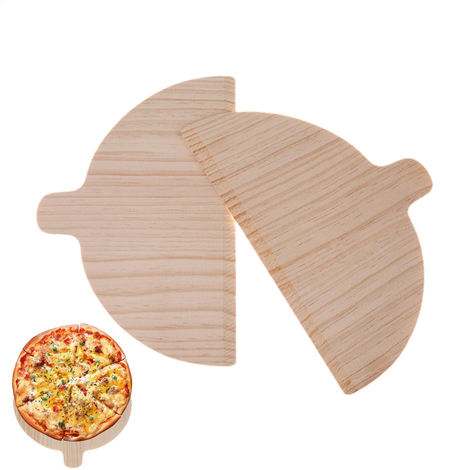 Pizza Stone Baking - 2PCS Wood Pizza Peel Set Semi-Circular