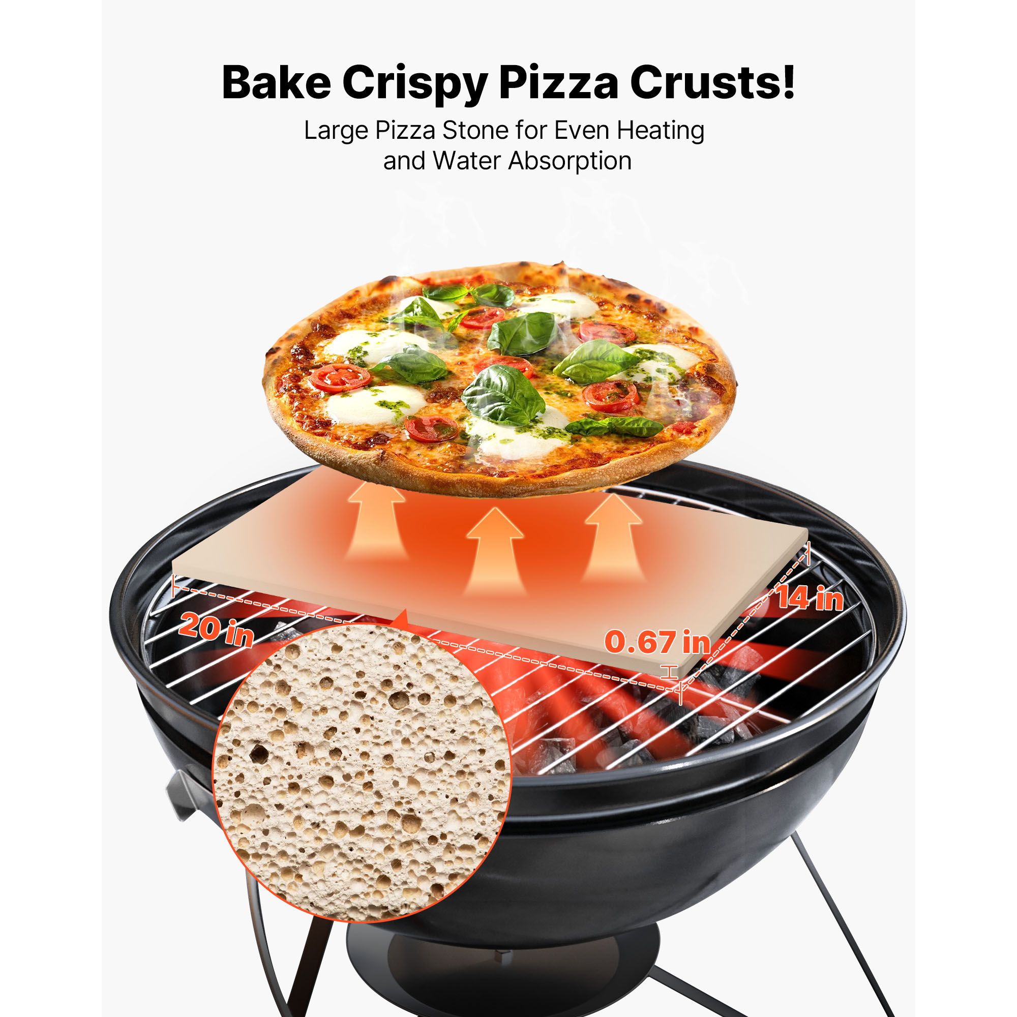 Pizza Stone, 20 x 14 x 0.67 in - Pizza Stone Baking review and price