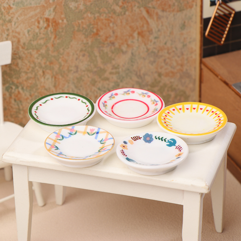 5Pcs 1/12 Dollhouse Mini Plate - Kitchen Gadgets Plus review and price