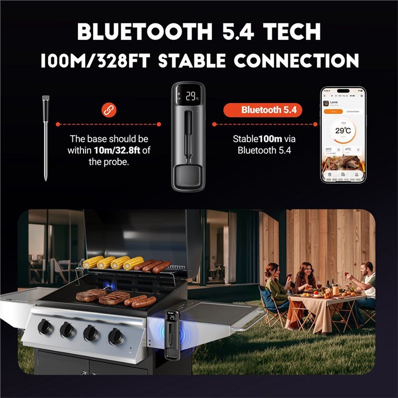 A02F-Wireless Dual-Sensor Blue - Meat Thermometer review and price