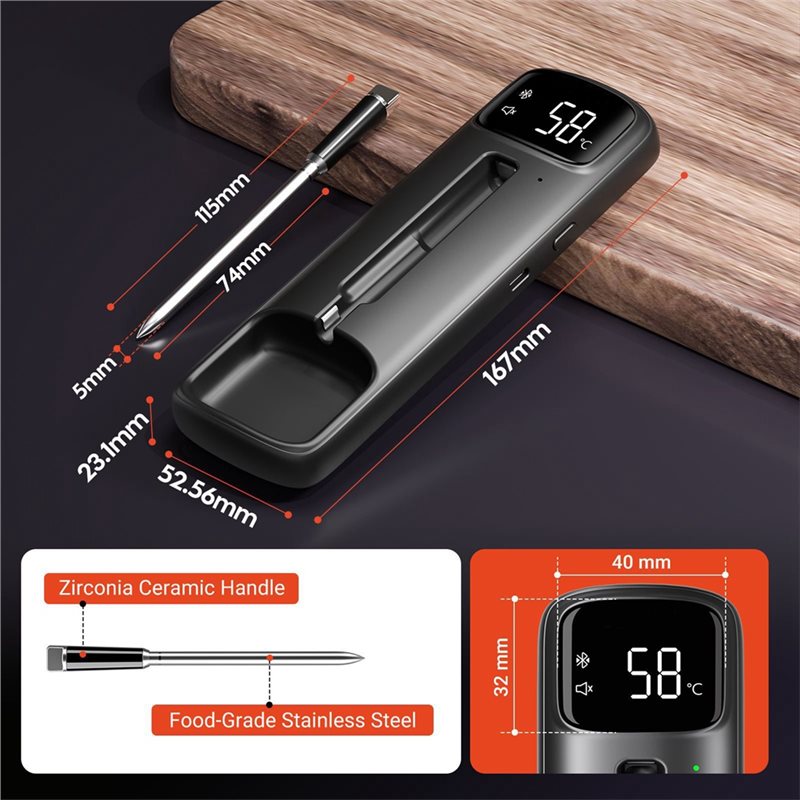 A02F-Wireless Dual-Sensor Blue - Meat Thermometer review and price