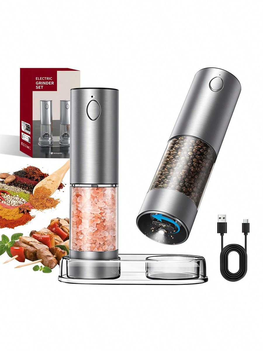 2-Piece Electric Salt Pepper G - Kitchen Gadgets Ideas review and price