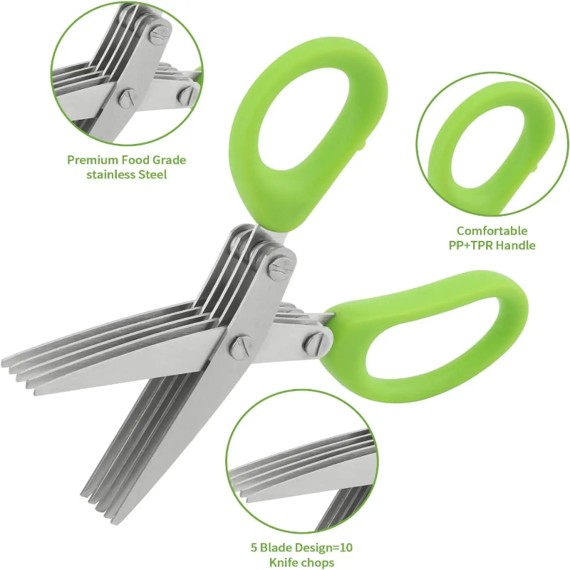Time Saving Herb Scissors 5 Bl - Kitchen Gadgets Save Time review and price