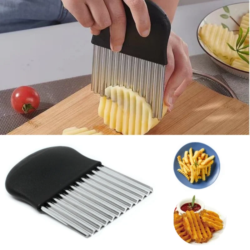 Stainless Steel Potato Chip Sl - Kitchen Gadgets Vegetable Chopper review and price