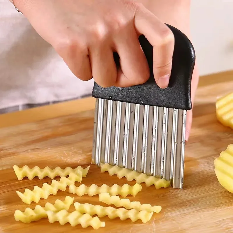 Stainless Steel Potato Chip Sl - Kitchen Gadgets Vegetable Chopper review and price