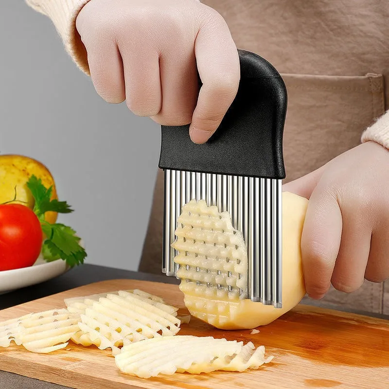 Stainless Steel Potato Chip Sl - Kitchen Gadgets Vegetable Chopper review and price