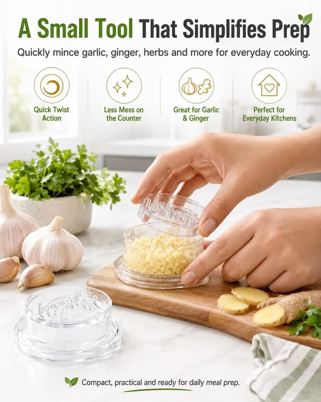 2PCS Clear Manual Garlic Twist - Manual Garlic Press review and price