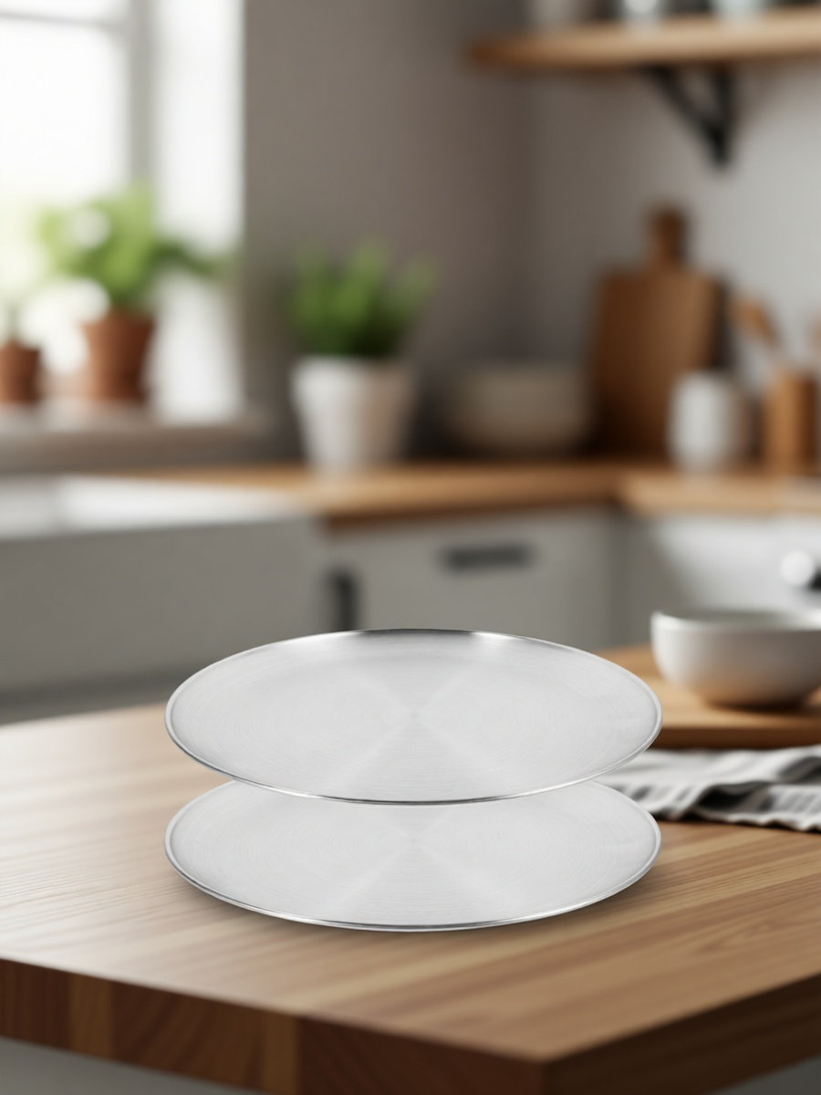 2Pcs Stainless Steel Round Piz - Pizza Stone Baking review and price