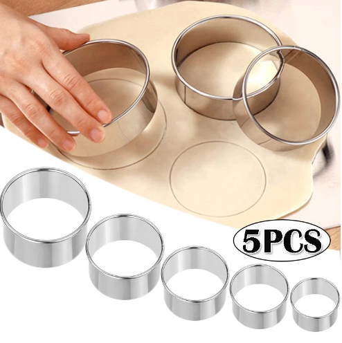 5PCS Round Stainless Steel Bis - Kitchen Gadgets For Cooking review and price