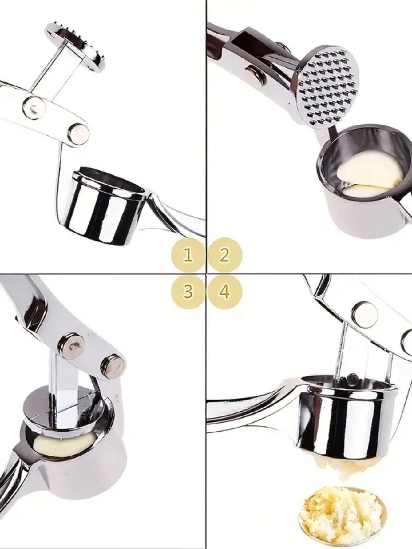 Kitchen Garlic Press Crusher M - Manual Garlic Press review and price