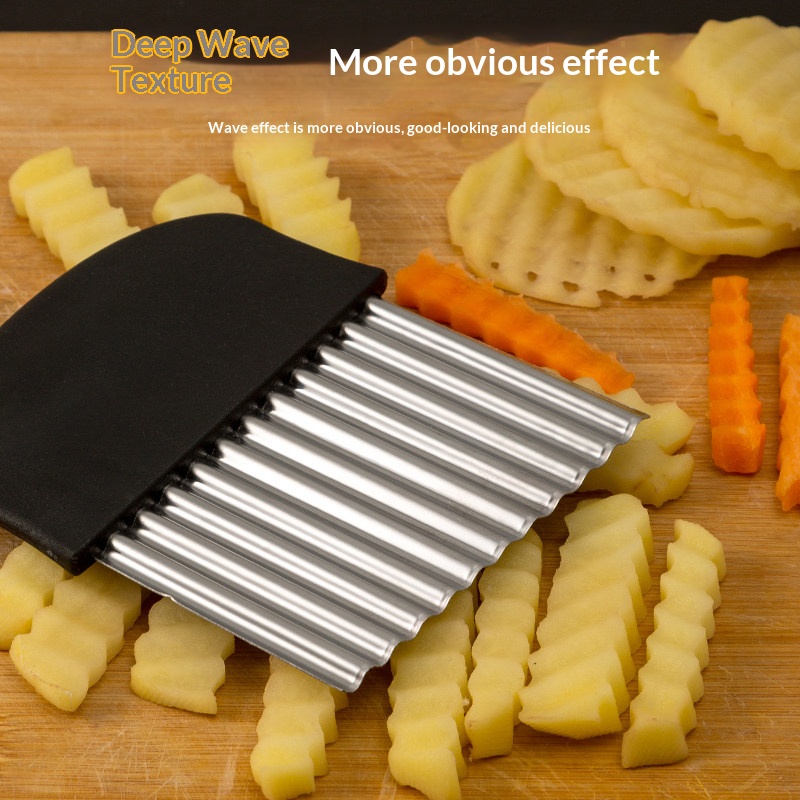 Stainless Steel Crinkle Cutter - Kitchen Gadgets Vegetable Chopper review and price