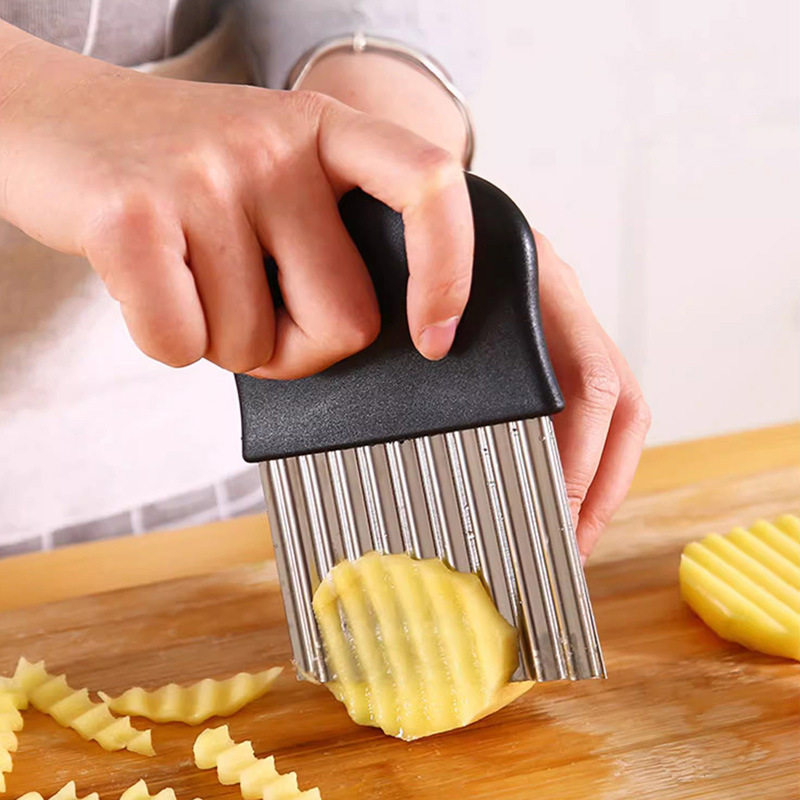 Stainless Steel Crinkle Cutter - Kitchen Gadgets Vegetable Chopper review and price