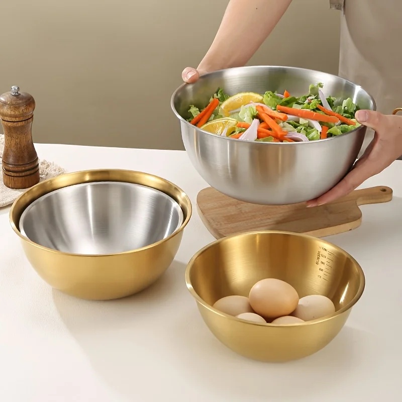 3PCS Stainless Steel Mixing Bo - Kitchen Gadgets Plus review and price
